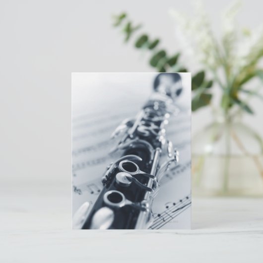 Ausführlicher Clarinet Postkarte (Stehend Vorderseite)
