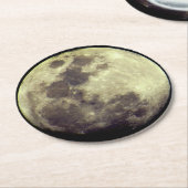 Ausführlicher Mond der Astronomie-| Runder Pappuntersetzer (Angewinkelt)