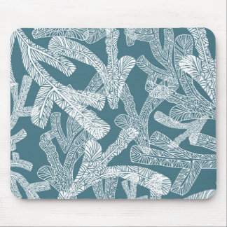 Ausführliches korallenrotes Muster Mousepad