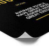 Ausführung inspirierender Zitat zum Erfolg Poster (Ecke)