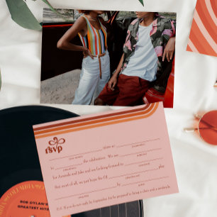 Ausfüllbare RSVP-Karte mit Songwunsch-Einlage Einladung