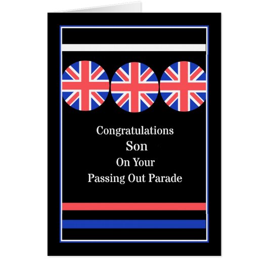 Ausgabe der Parade Card für die britischen Flaggen (Vorne)