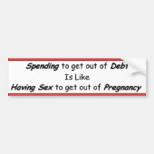 Ausgabe u. Schulden Autoaufkleber (Vorne)