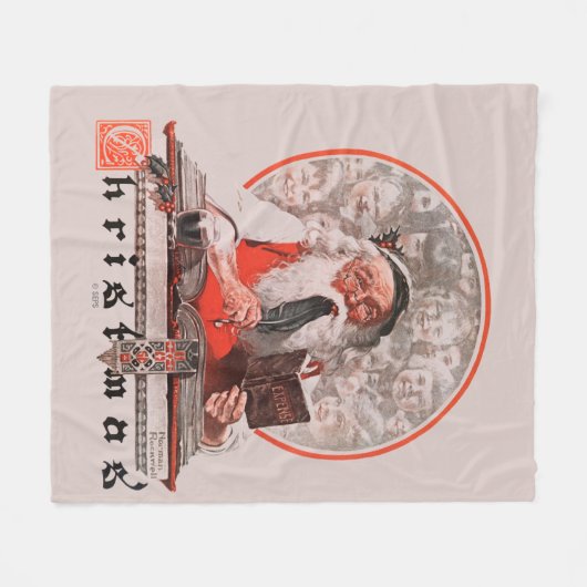 Ausgaben des Weihnachtsmanns Fleecedecke (Vorderseite (Horizontal))