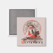 Ausgaben des Weihnachtsmanns Magnet (Vorderseite/Rückseite)