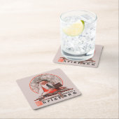 Ausgaben des Weihnachtsmanns Rechteckiger Pappuntersetzer (Vor Ort)