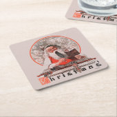 Ausgaben des Weihnachtsmanns Rechteckiger Pappuntersetzer (angewinkelt)