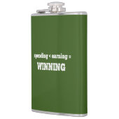 Ausgaben, die weniger als das Verdienen ausgeben,  Flachmann (Links)