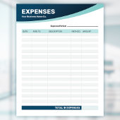 Ausgaben Tracking-Log-Geschäftsformular Notepad Notizblock