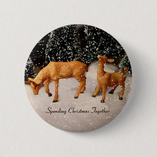 Ausgaben-Weihnachten knöpfen zusammen Button