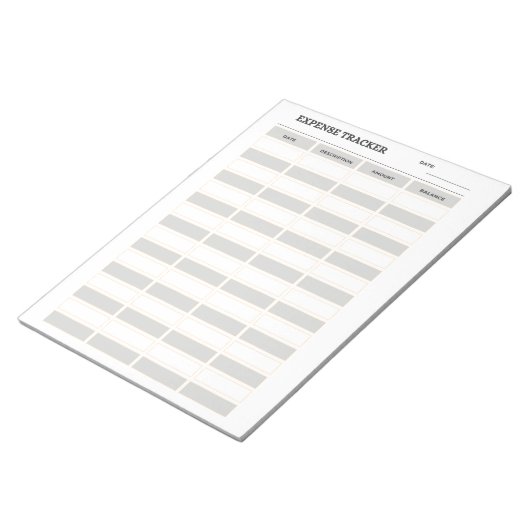 Ausgabenverfolger Notizblock (angewinkelt)