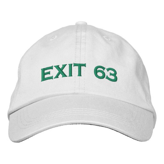 AUSGANG 63 HAT BESTICKTE BASEBALLKAPPE (Vorderseite)