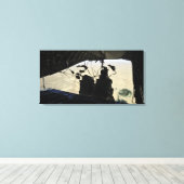 Ausgang des Containerzustellsystems Leinwanddruck (Insitu (Holzboden))