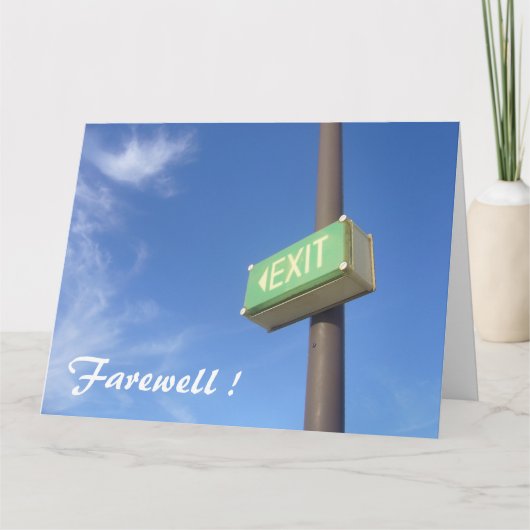 Ausgang groß karte (Vorderseite)