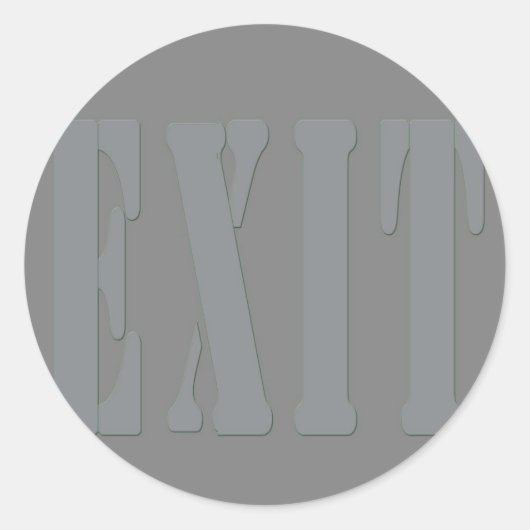 AUSGANGSGRAD RUNDER AUFKLEBER (Vorderseite)