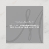 Ausgangsplatz Quadratische Visitenkarte (Rückseite)