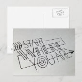 Ausgangspunkt Postkarte (Vorne/Hinten)