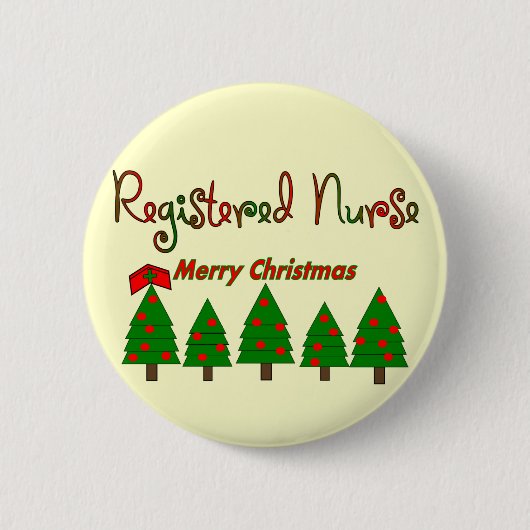 Ausgebildete Krankenschwester FRÖHLICHE Button (Vorderseite)