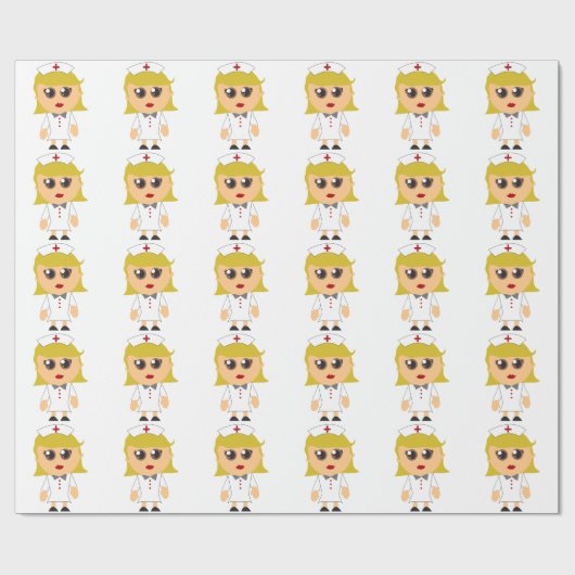 Ausgebildete Krankenschwester Geschenkpapier (Flach)