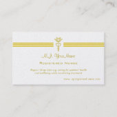 Ausgebildete Krankenschwester mit goldenem Visitenkarte (Vorderseite)