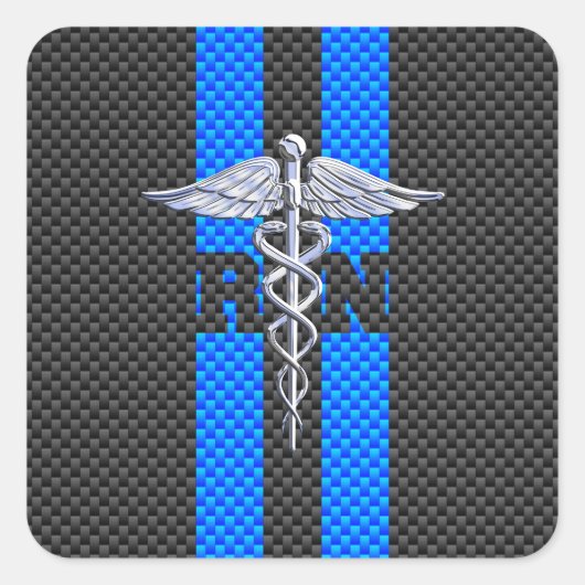 Ausgebildete Krankenschwester Quadratischer Aufkleber (Vorderseite)