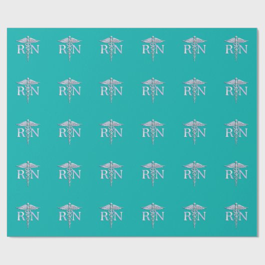 Ausgebildete Krankenschwester RN silberner Geschenkpapier (Flach)