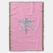 Ausgebildete Krankenschwester RNCaduceus auf Decke (Vorderseite Vertikal)