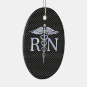 Ausgebildete Krankenschwester RNCaduceus Keramik Ornament (Rechts)