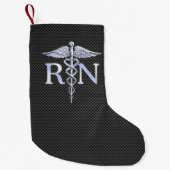 Ausgebildete Krankenschwester RNCaduceus Kleiner Weihnachtsstrumpf (Vorderseite)