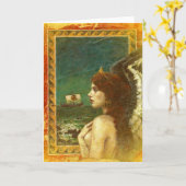 Ausgeblendete Siren Mural Greetings Card Karte (Gelbe Blume)