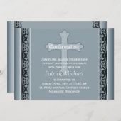 Ausgebogte Reben mit querer eleganter Bestätigung Einladung (Vorne/Hinten)