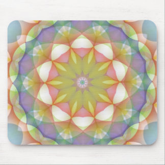 Ausgebogtes Blumen-Mehrfarbenkaleidoskop Mousepad