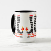 Ausgebrannt? Hexe bitte Tasse (Vorderseite Links)