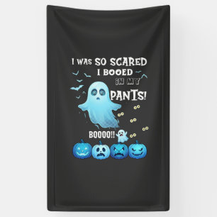 Ausgebuhte Hose Halloween Geist Blaue Kürbisse Banner