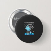 Ausgebuhte Hose Halloween Geist Blaue Kürbisse Button (Vorne & Hinten)
