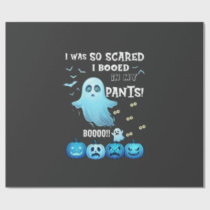 Ausgebuhte Hose Halloween Geist Blaue Kürbisse Geschenkpapier