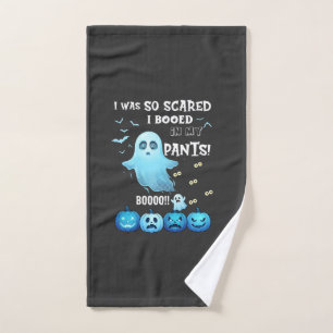 Ausgebuhte Hose Halloween Geist Blaue Kürbisse Handtuch