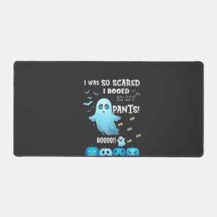 Ausgebuhte Hose Halloween Geist Blaue Kürbisse Schreibtischunterlage