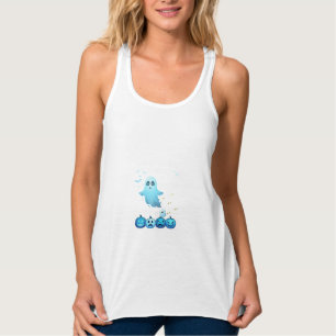 Ausgebuhte Hose Halloween Geist Blaue Kürbisse Tank Top