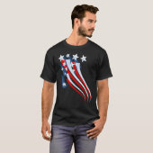 Ausgedehnter amerikanische Flaggen-T - Shirt (Vorne ganz)