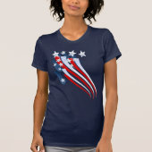 Ausgedehnter amerikanische Flaggen-T - Shirt (Vorderseite)