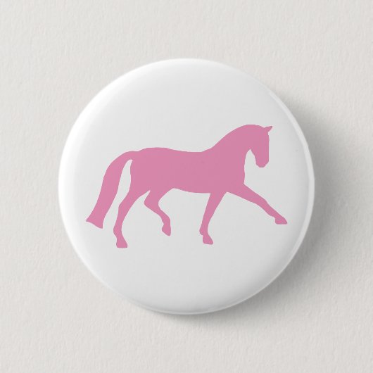 Ausgedehntes Trabdressage-Pferd (Rosa) Button (Vorderseite)