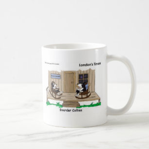 Ausgediente Border Collies Lustige Verrückte Carto Kaffeetasse