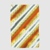 Ausgefallene abstrakte Streifen in Orange und Grau Golfhandtuch (Vorderseite)