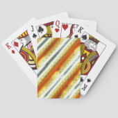 Ausgefallene abstrakte Streifen in Orange und Grau Spielkarten (Rückseite)