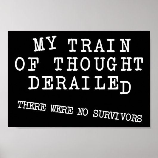 Ausgefallener Zug des gedankenlosen Posterzeichens Poster (Vorne)