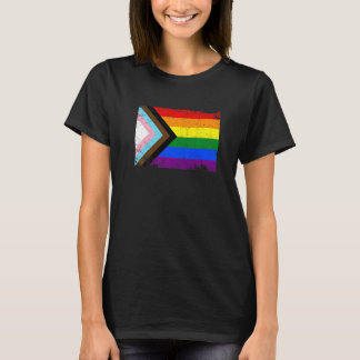 Ausgefallenes Retro-LGBT Modernes Druckfeld T-Shirt