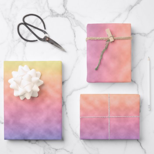 Ausgefaltet in Farbe Geschenkpapier Set (Vorderseite)