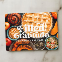 Ausgefüllt mit Dankeschön-Thanksgiving-Karte