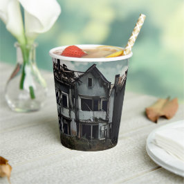 Ausgegebene Gebäude | Vernichtung nach der Apokaly Pappbecher